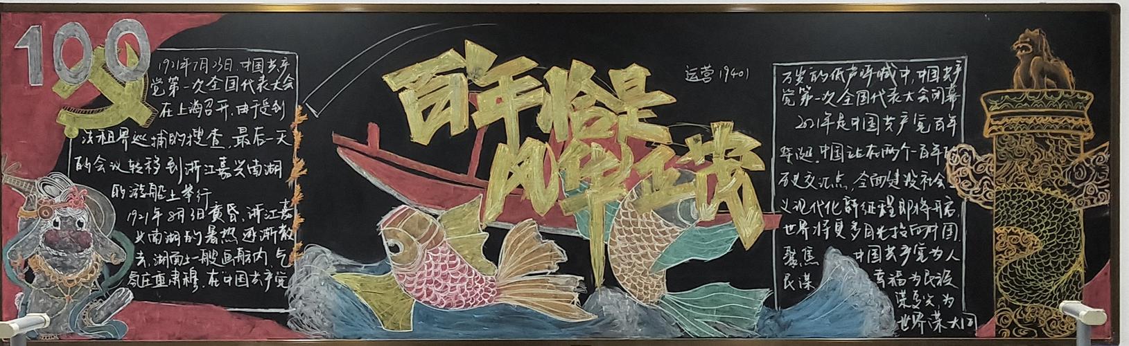 永远跟党走主题黑板报 主题黑板报图片大全