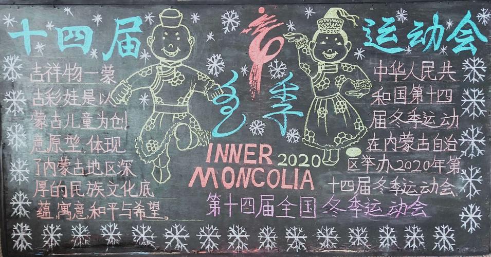 十四冬黑板报 黑板报图片素材