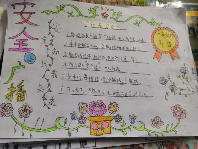 七年级交通安全手抄报 交通安全手抄报