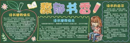 悦读成长黑板报 黑板报图片素材