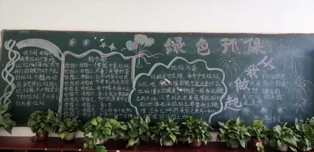 低碳环保绿色环保黑板报 环保的黑板报图片大全