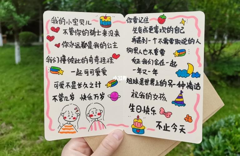 学生女性闺蜜生日贺卡 闺蜜生女贺卡