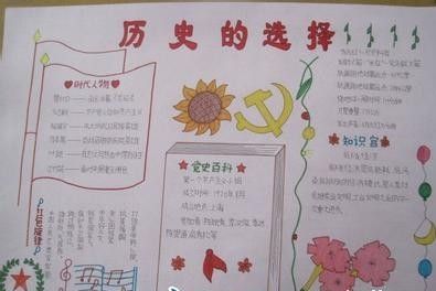 简单的党国历史手抄报 简单的手抄报