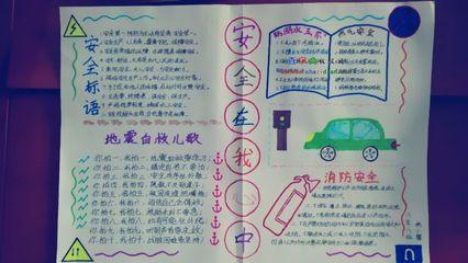 安全自负我知道手抄报 安全我知道手抄报