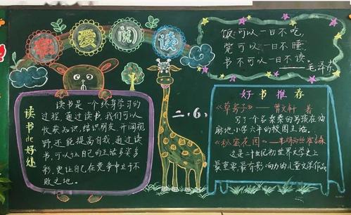 读书教育活动黑板报 教育黑板报图片素材