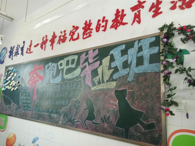 毕业班开学黑板报 毕业班黑板报图片素材