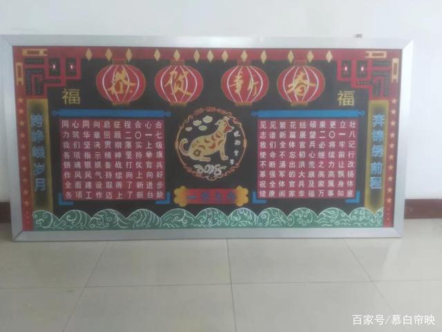 部队新年度开飞黑板报 部队黑板报图片素材