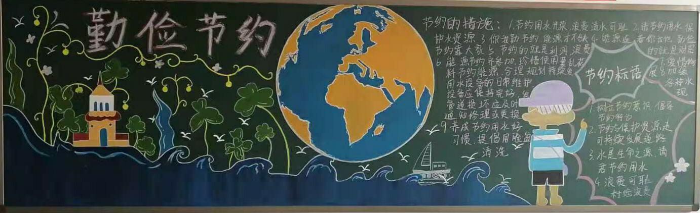 节能减排共营低碳黑板报 节能黑板报图片素材