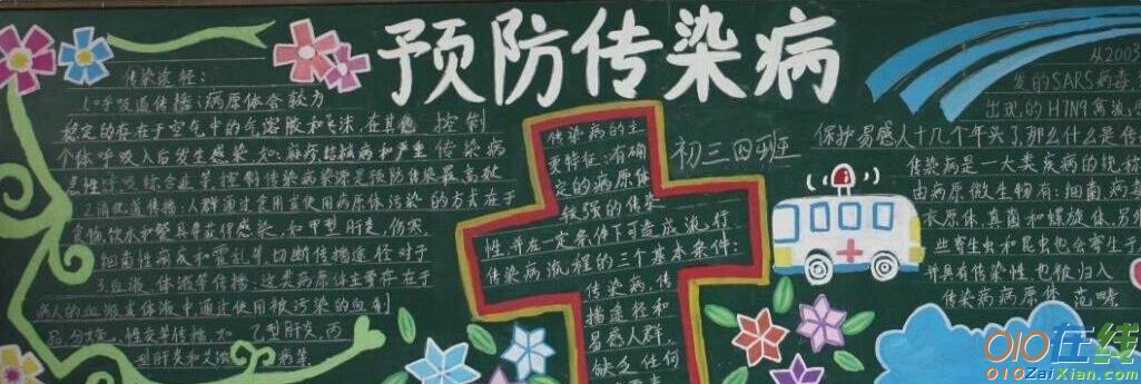 防疾病知识黑板报 防弱水黑板报图片大全