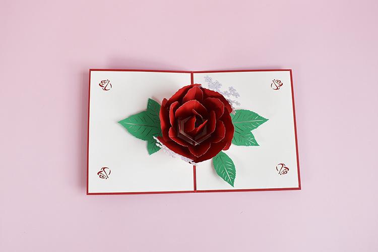母亲节玫瑰花手工贺卡 母亲节玫瑰贺卡