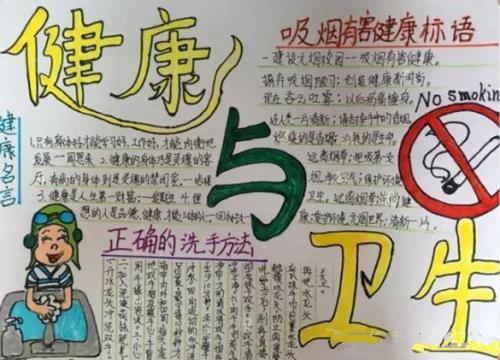讲卫生出健康无烟校园手抄报 卫生健康手抄报