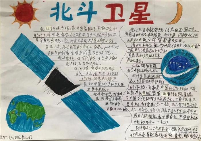 关于历次人造卫星的手抄报 手抄报简单又漂亮