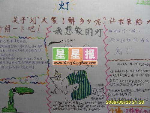 电灯泡是如何发光的手抄报 祖国风光的手抄报
