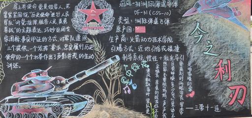 庆祝建军节黑板报 建军节黑板报图片大全