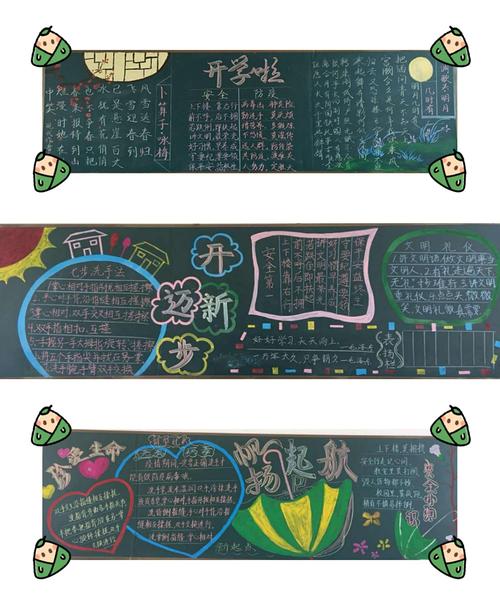 备战新学期黑板报 新学期黑板报图片素材