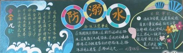 夏季小学生防溺水黑板报 小学生黑板报图片大全