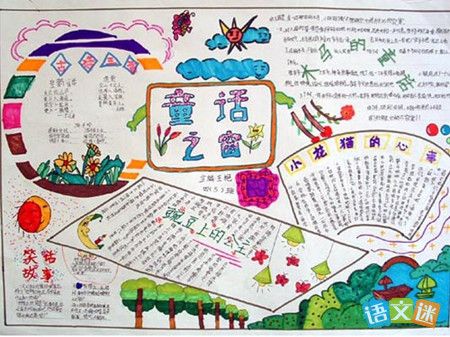 中外儿童文学发展史手抄报 中外童话手抄报