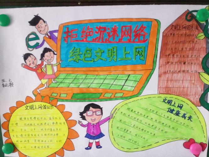 拒绝沉迷于网络的手抄报 关于网络的手抄报