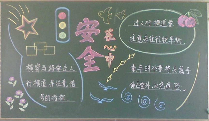宣传安全黑板报 安全的黑板报图片大全