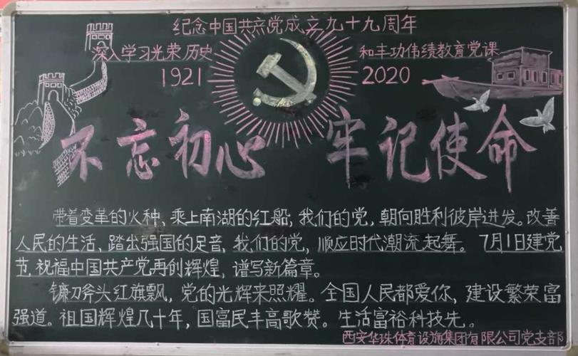 红色经典不忘初心黑板报 黑板报图片大全