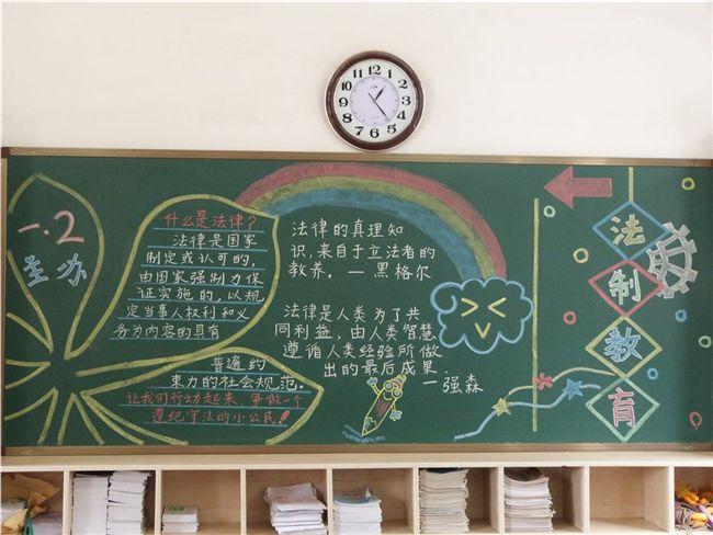 小学生法制第一课黑板报 小学生黑板报图片素材