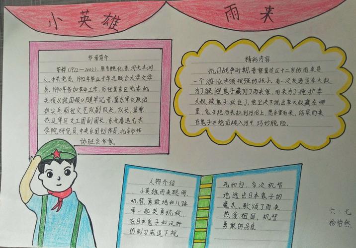 纪念英雄的手抄报 英雄手抄报