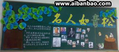 盲人故事黑板报 黑板报图片素材