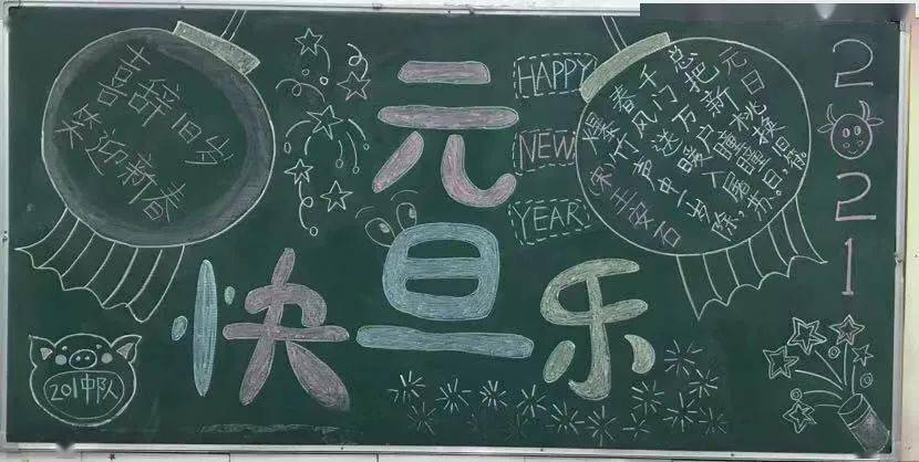简单的新年黑板报 简单的黑板报图片素材