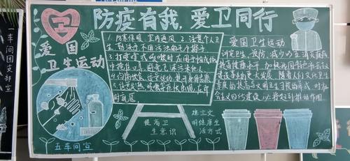 卫生室公共卫生黑板报 卫生黑板报图片素材