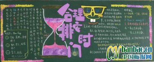 时间概念的黑板报 黑板报图片大全