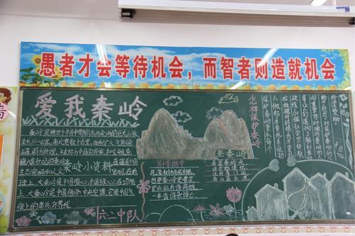保护秦岭的黑板报 保护环境黑板报图片素材