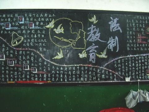 学法规守纪律建示范黑板报 黑板报图片素材
