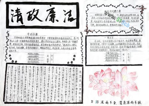 关于廉洁入心田的手抄报 廉洁手抄报
