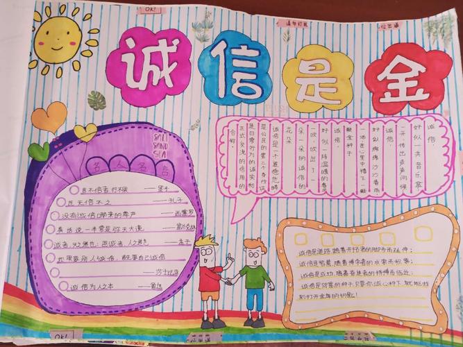 诚实与失信的手抄报 诚实守信的手抄报