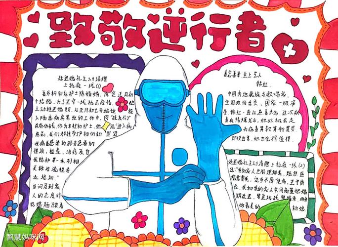 逆行的英雄图片手抄报 安全出行的手抄报