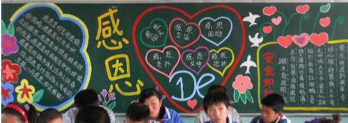 美丽的感恩节的黑板报 感恩节黑板报图片素材