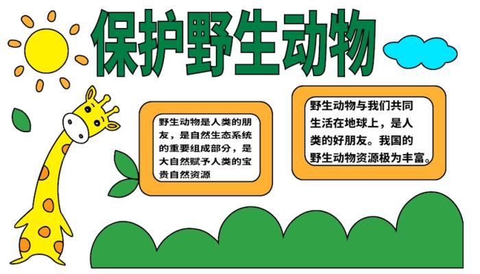 保护大自然的小动物手抄报 保护大自然手抄报