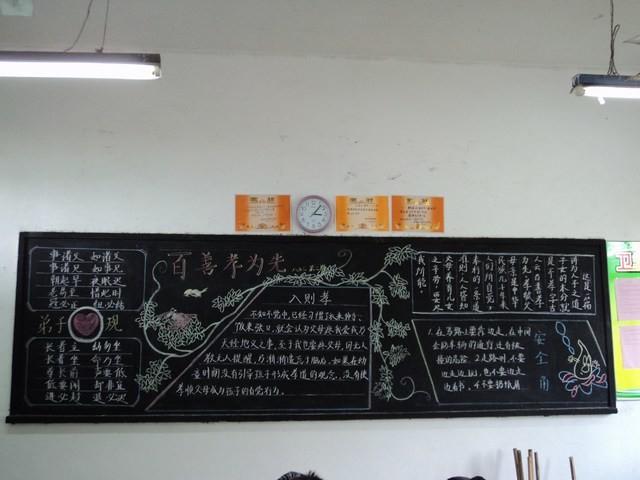 孝德文化黑板报 黑板报图片大全