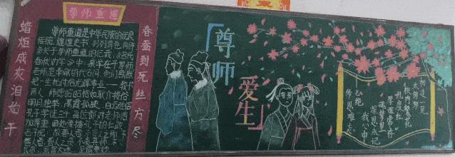 学生尊师重教的获奖黑板报 获奖黑板报图片大全