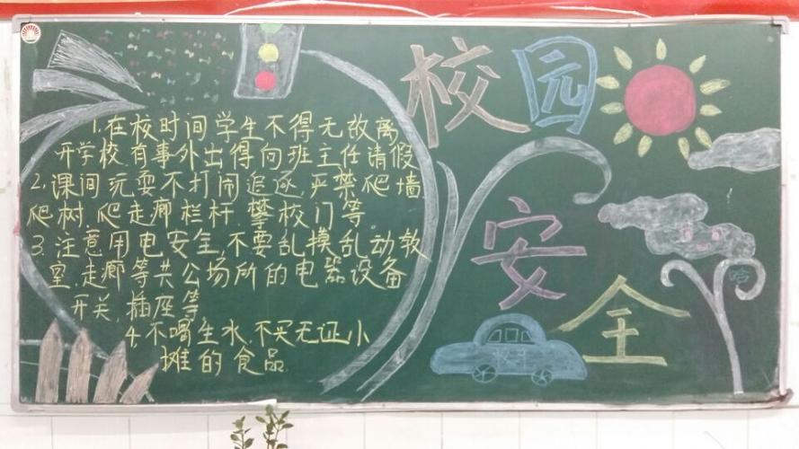 寄宿生生活安全黑板报 安全的黑板报图片素材