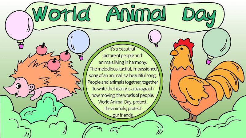 we love animals手抄报 手抄报简单又漂亮