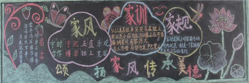幼儿园家风家训黑板报 幼儿园黑板报图片大全