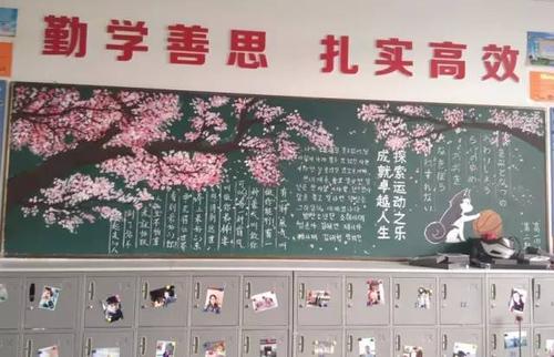 百度高二女生黑板报 黑板报图片素材