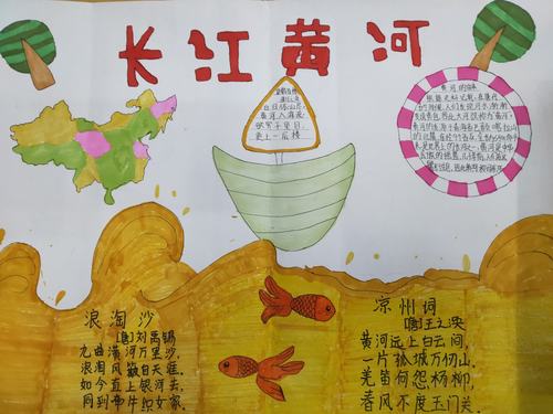 黄河诗词搭配简易手抄报 黄河手抄报