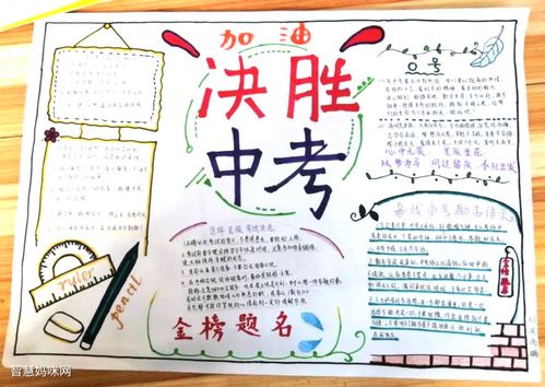 以中考必胜为题手抄报 关于中考的手抄报