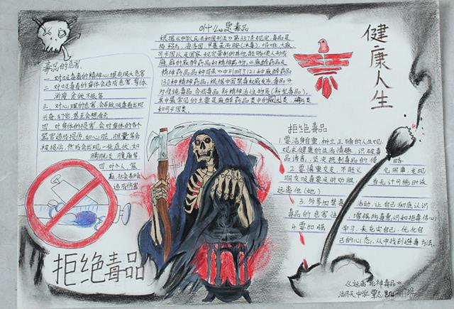 儿童青少年慢性瘦体质手抄报 青少年禁毒手抄报