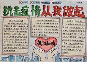 用标志抗战疫情手抄报 安全标志手抄报