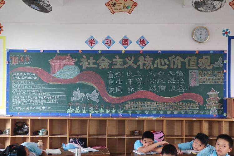 走社会主义路黑板报 黑板报图片大全