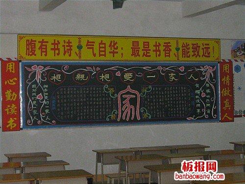 家与远方黑板报 黑板报图片素材