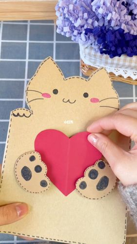 小葩手工小猫贺卡 小葩手工贺卡